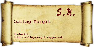 Sallay Margit névjegykártya